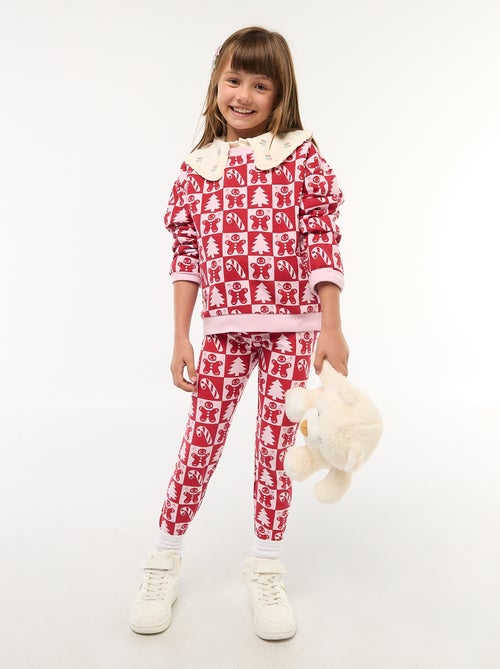 Legging con estampado integral navideño en algodón - Kiabi