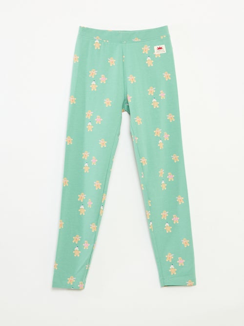 Legging con estampado integral navideño en algodón - Kiabi