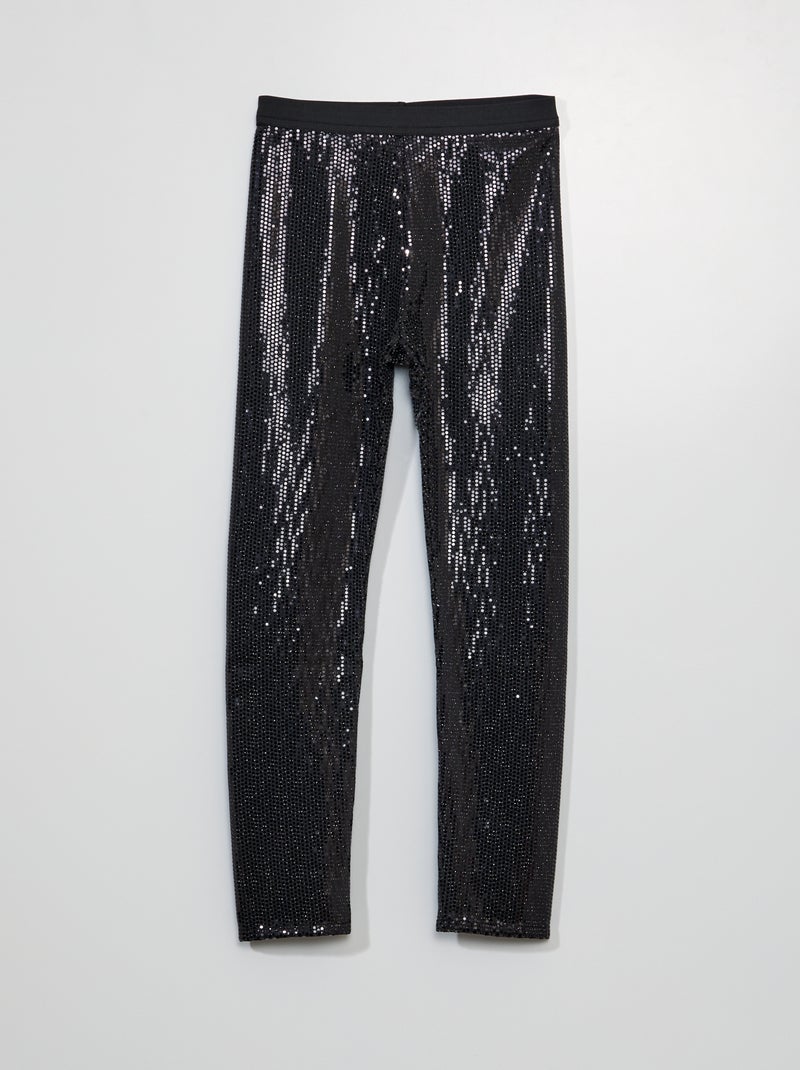 Legging con purpurina negro - Kiabi