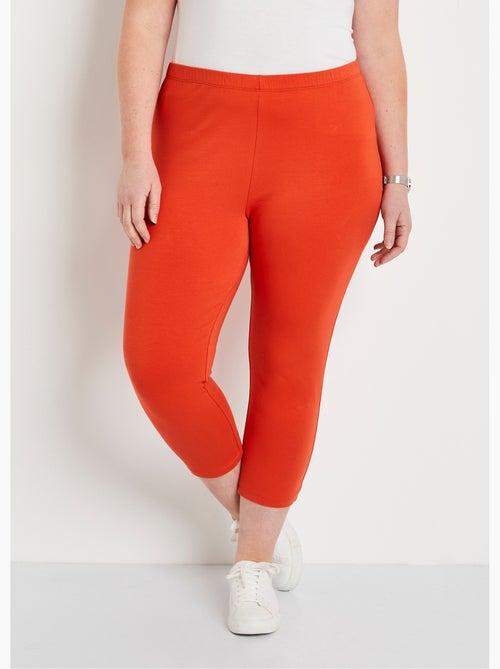 Legging corto de algodón con cintura elástica - Afibel - Kiabi
