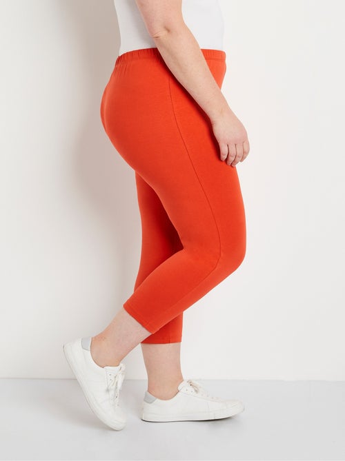 Legging corto de algodón con cintura elástica - Afibel - Kiabi