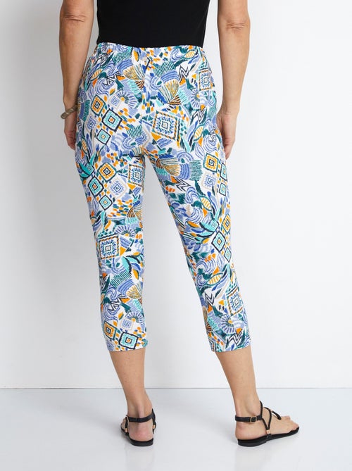 Legging corto de algodón liso o estampado - Afibel - Kiabi