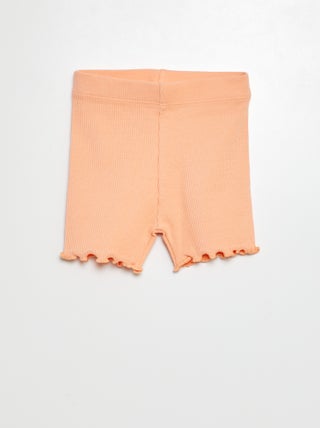 Legging corto de canalé