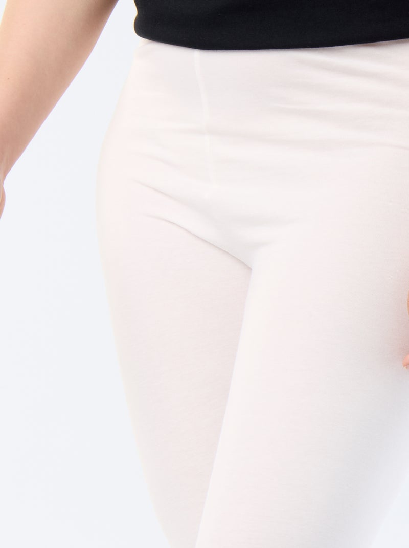 Legging corto de malla Blanco - Kiabi
