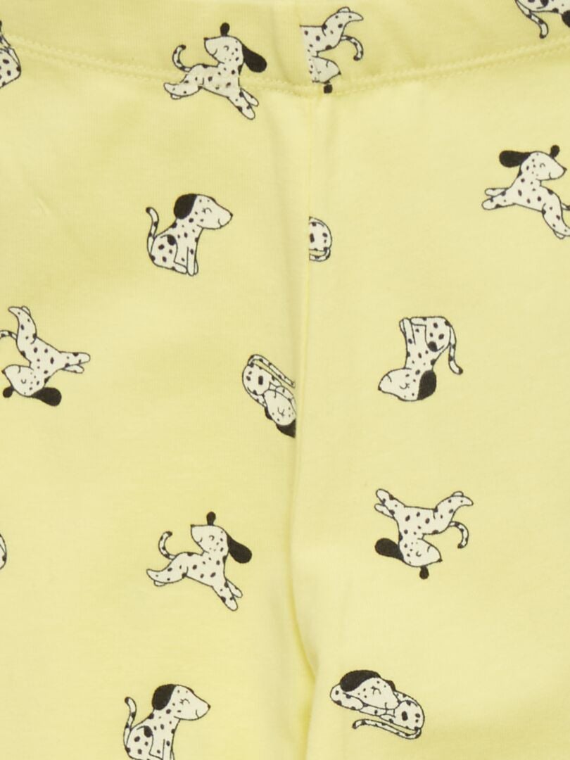 Legging corto de punto con motivos de fantasía AMARILLO - Kiabi