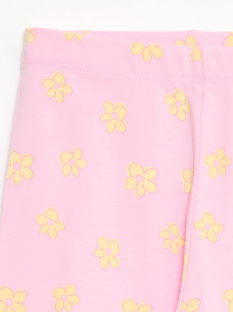 Legging corto estampado Rosa - Kiabi