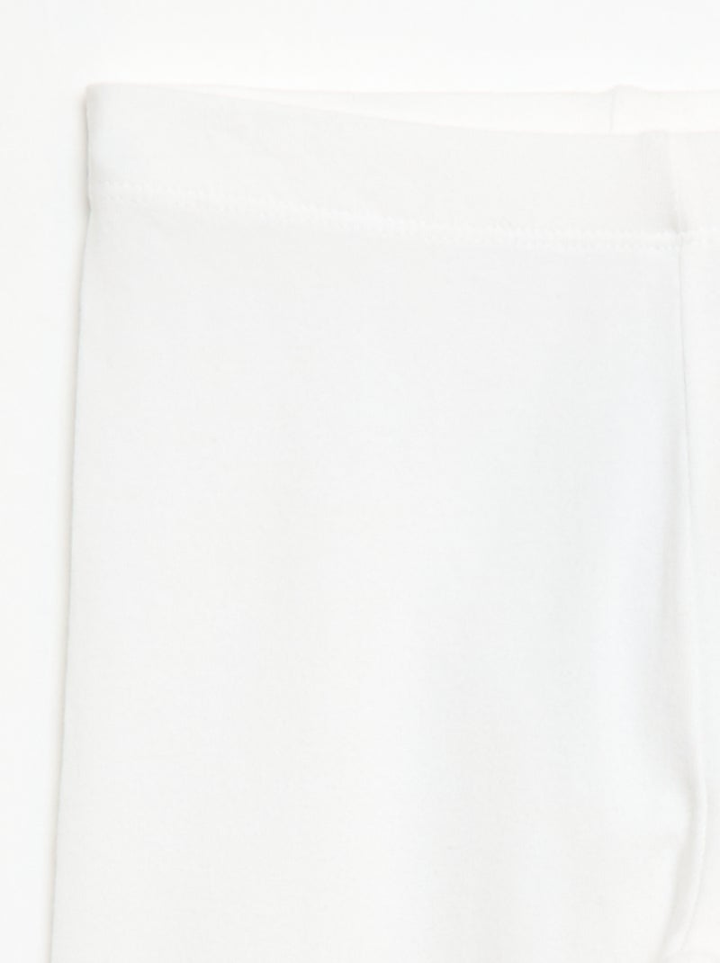 Legging corto liso Blanco - Kiabi