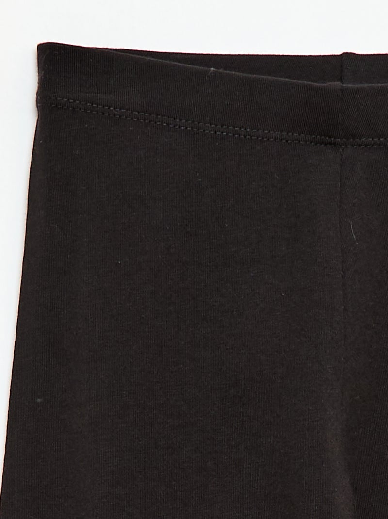 Legging corto liso Negro - Kiabi