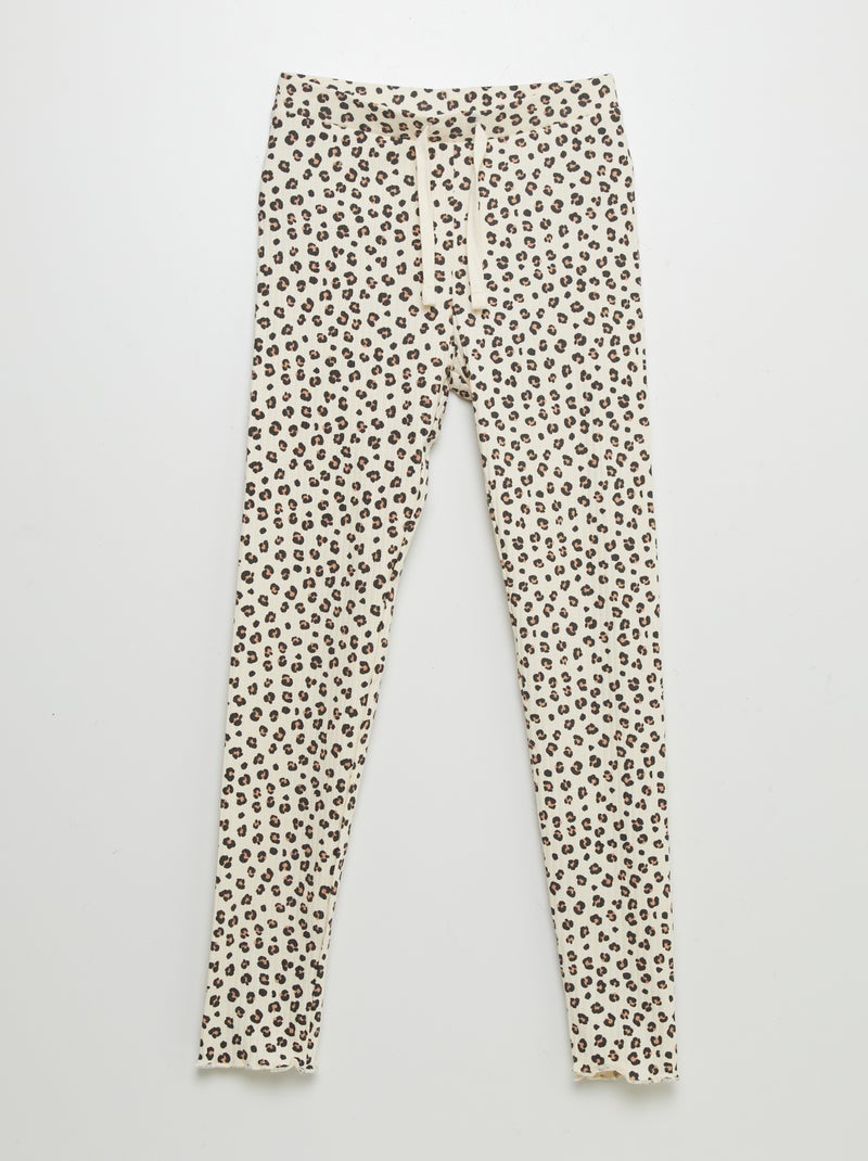 Legging de canalé BLANCO - Kiabi