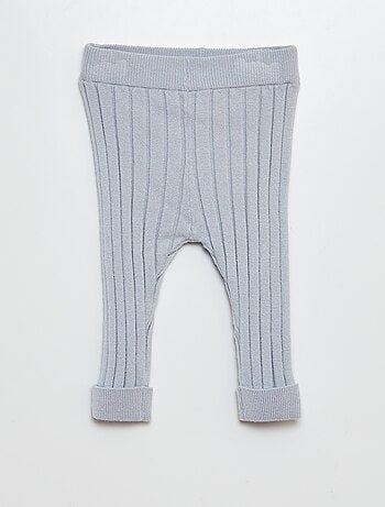 Legging de canalé + calcetines con bordado