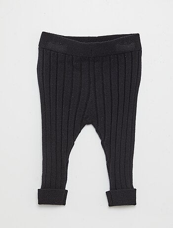 Legging de canalé + calcetines con bordado