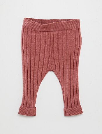 Legging de canalé + calcetines con bordado