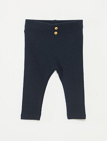 Legging de canalé con botones