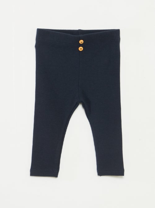 Legging de canalé con botones - Kiabi