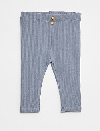Legging de canalé con botones