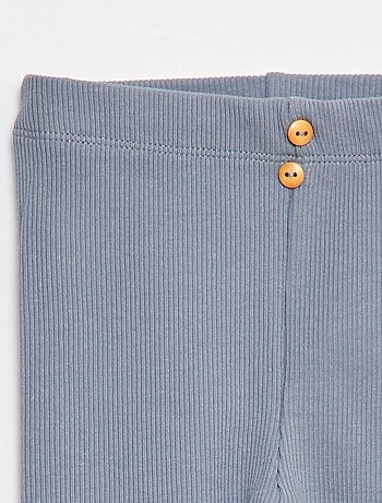 Legging de canalé con botones