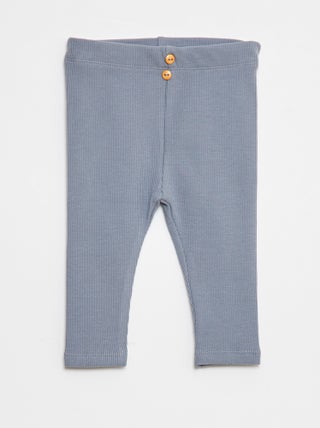 Legging de canalé con botones
