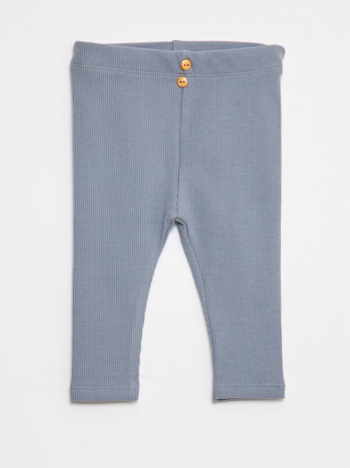 Legging de canalé con botones - Kiabi