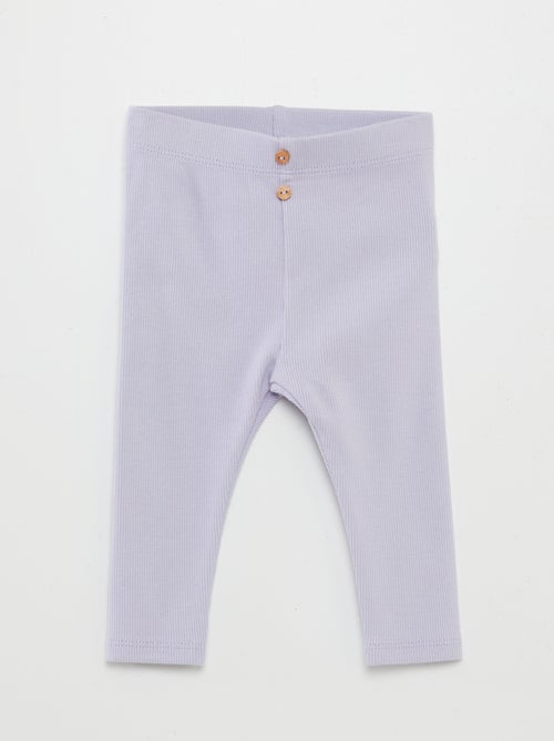 Legging de canalé con botones - Kiabi