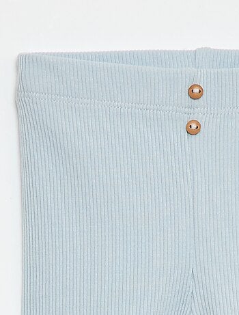 Legging de canalé con botones