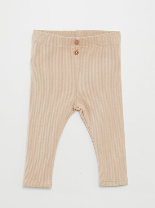Legging de canalé con botones - Kiabi