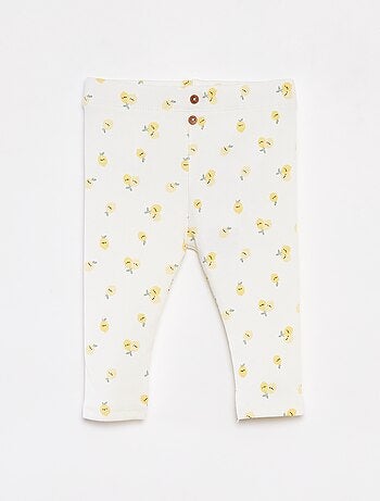 Legging de canalé con botones