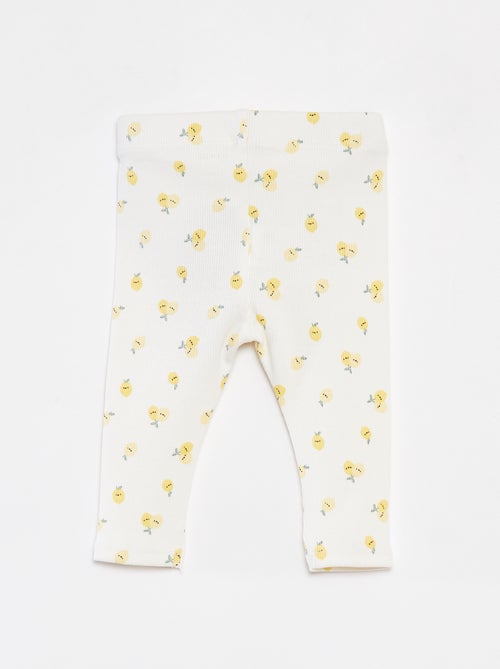 Legging de canalé con botones - Kiabi