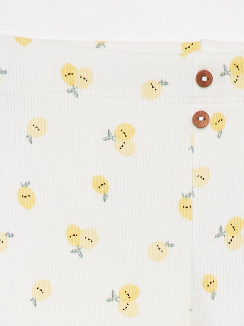 Legging de canalé con botones - Kiabi