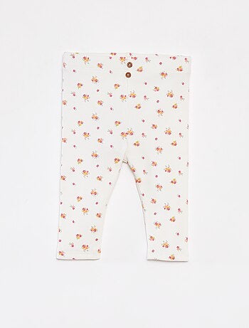 Legging de canalé con botones