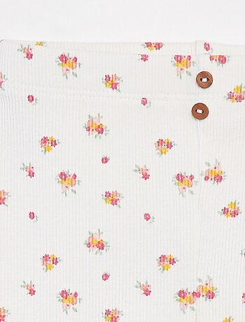 Legging de canalé con botones