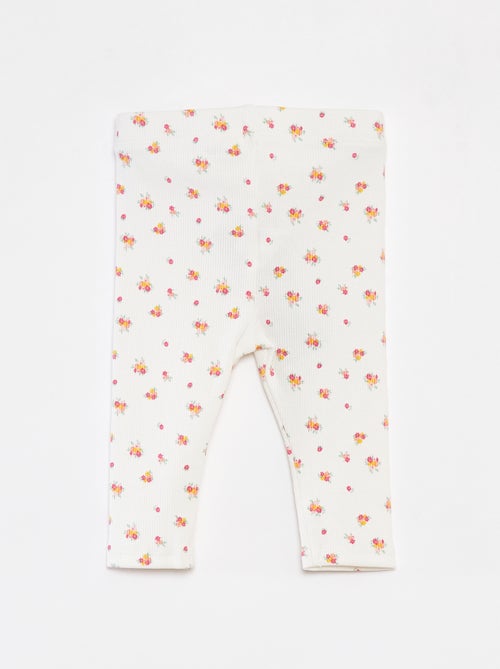 Legging de canalé con botones - Kiabi