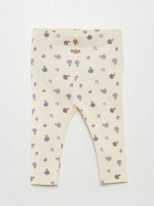 Legging de canalé con botones - Kiabi