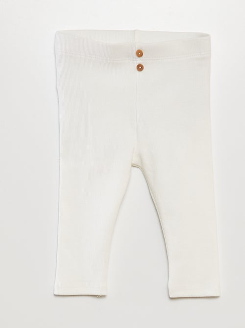 Legging de canalé con botones - Kiabi