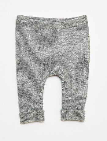 Legging de canalé con botones