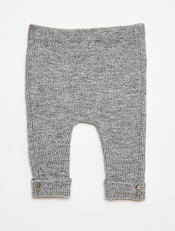Legging de canalé con botones
