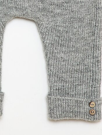 Legging de canalé con botones