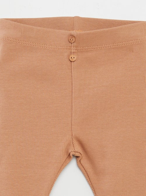 Legging de canalé con botones - Kiabi