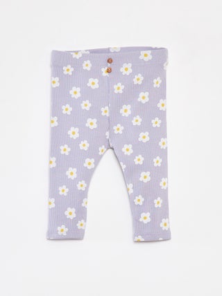 Legging de canalé con botones
