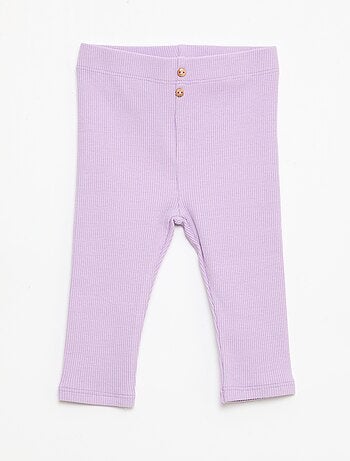 Legging de canalé con botones