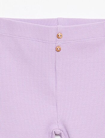 Legging de canalé con botones