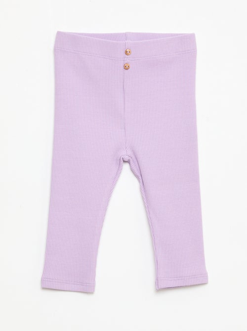 Legging de canalé con botones - Kiabi