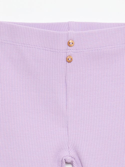 Legging de canalé con botones - Kiabi
