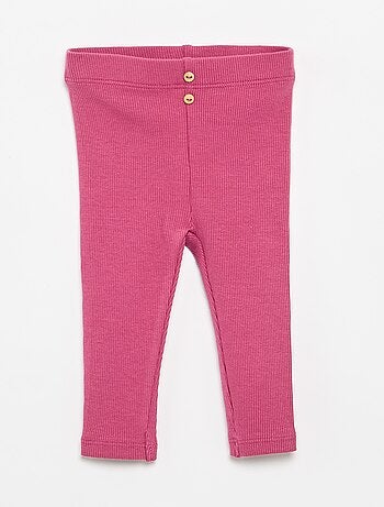 Legging de canalé con botones
