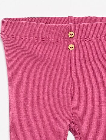Legging de canalé con botones
