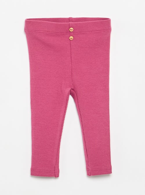 Legging de canalé con botones - Kiabi