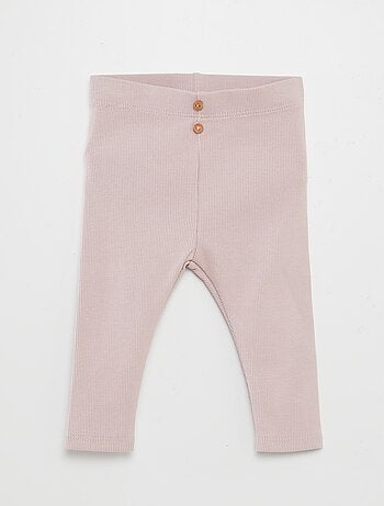 Legging de canalé con botones