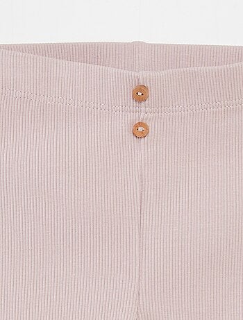 Legging de canalé con botones