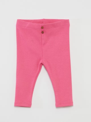 Legging de canalé con botones
