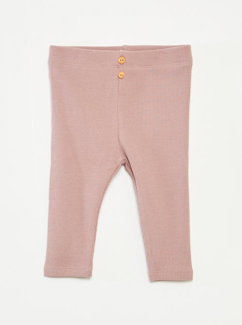 Legging de canalé con botones - Kiabi