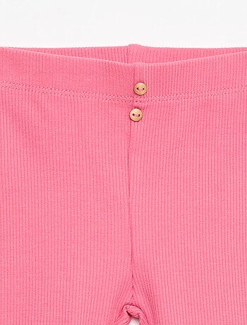 Legging de canalé con botones